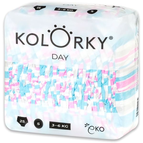 Kolorky Kolorky Day Stripes еднократни ЕКО пелени размер S 3-6 Kg 25 бр.