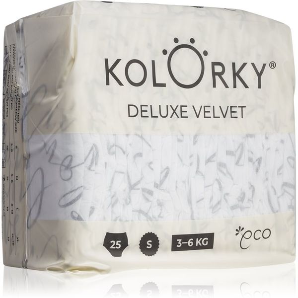 Kolorky Kolorky Deluxe Velvet Love Live Laugh еднократни ЕКО пелени размер S 3-6 Kg 25 бр.