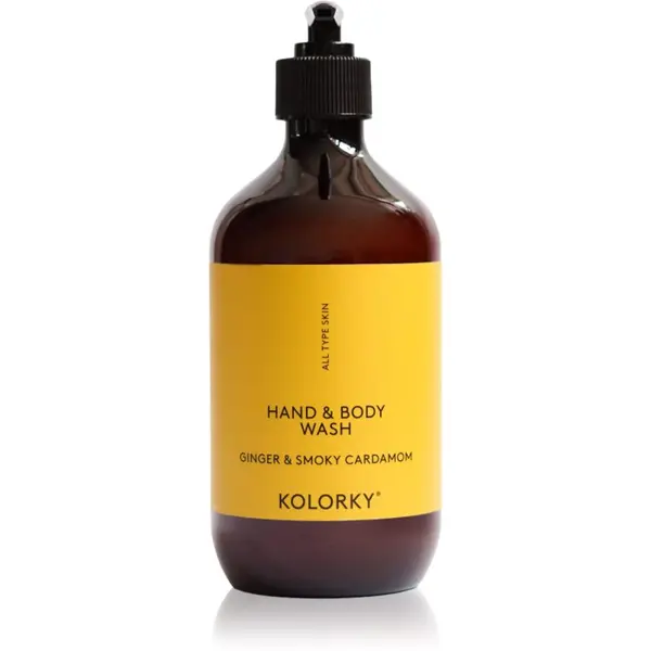 Kolorky Kolorky Hand & Body Wash почистващ гел за ръце и тяло Ginger & Smoky Cardamom 490 мл.