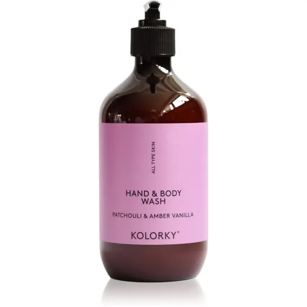 Kolorky Kolorky Hand & Body Wash почистващ гел за ръце и тяло Patchouli &Amber Vanilla 490 мл.