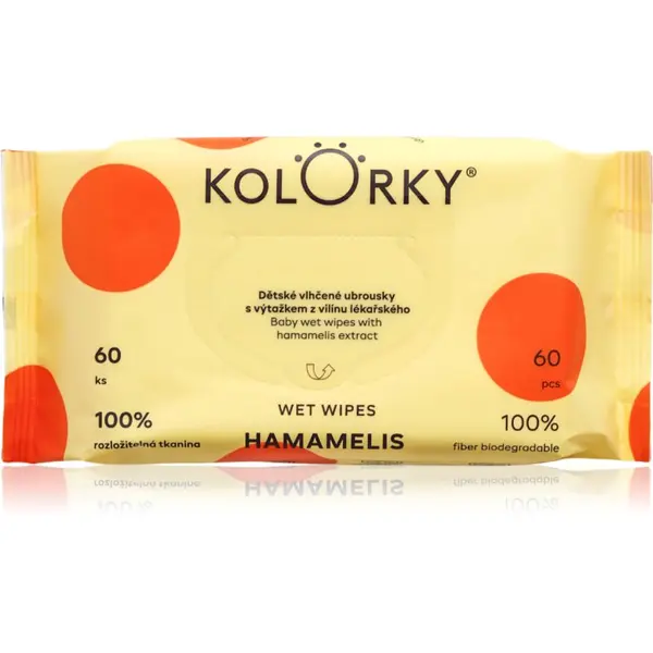 Kolorky Kolorky Wet Wipes Hamamelis нежни мокри кърпички за бебета 60 бр.