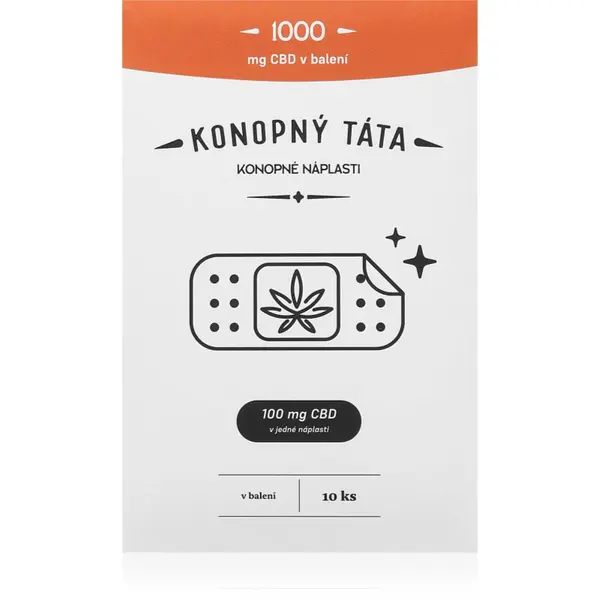 Konopný táta Konopný táta Patches 1000 mg CBD загряваща лепенка с конопено масло 10 бр.