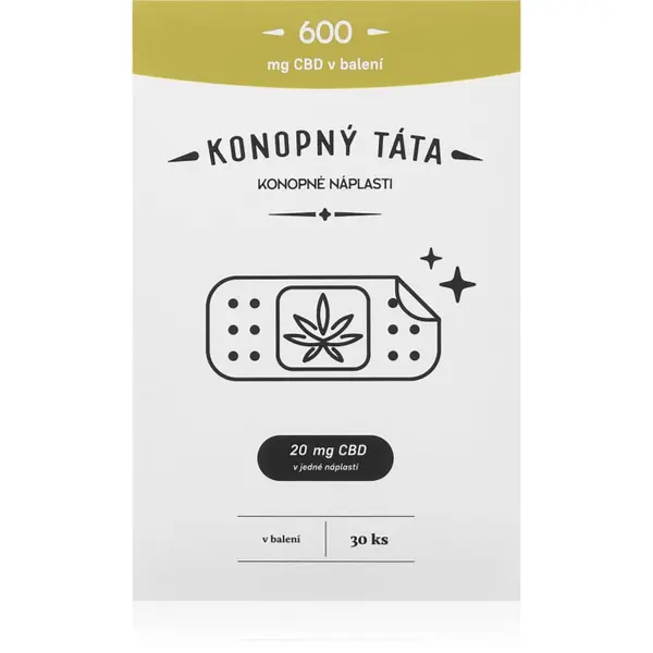 Konopný táta Konopný táta Patches 600 mg CBD загряваща лепенка с конопено масло 30 бр.