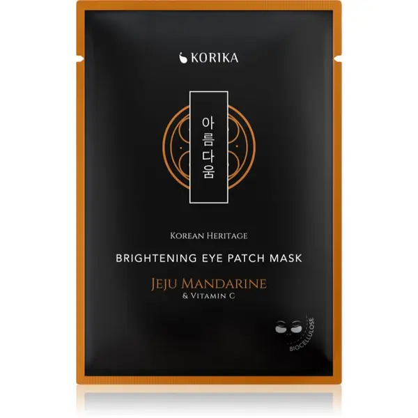 KORIKA KORIKA Korean Heritage Brightening Eye Patch Mask Jeju Mandarine & Vitamin C освежаваща маска за околоочната област 2 бр.