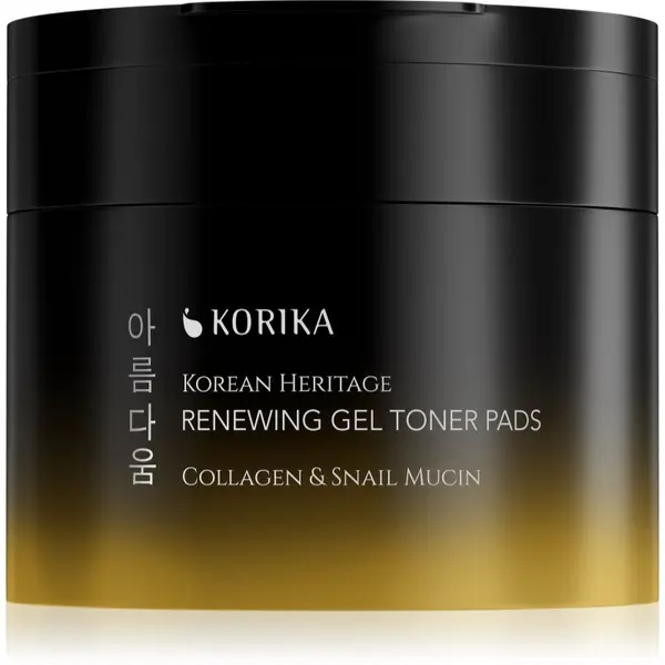 KORIKA KORIKA Korean Heritage Collagen & Snail Mucin Renewing Gel Toner Pads възстановяващи тонизиращи тампони с гел 70 бр.