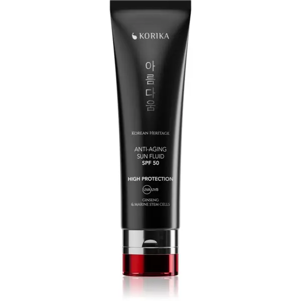 KORIKA KORIKA Korean Heritage Ginseng & Marine Stem Cells Anti-aging Sun Fluid SPF 50 защитен флуид против стареене на кожата SPF 50 50 мл.