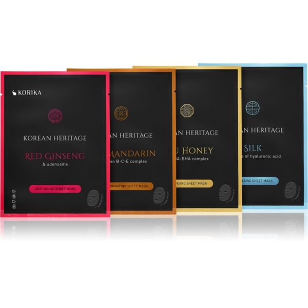 KORIKA KORIKA Korean Heritage Sheet Mask Set комплект платнени маски Korean Heritage