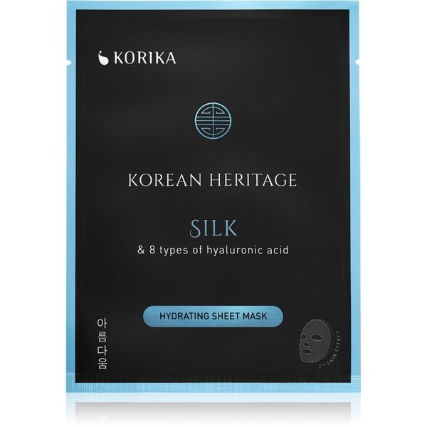 KORIKA KORIKA Korean Heritage Silk & 8 Types of Hyaluronic Acid Hydrating Sheet Mask хидратираща платнена маска Silk Hydrating sheet mask