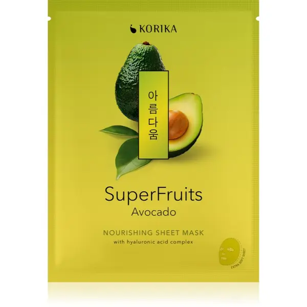 KORIKA KORIKA SuperFruits Avocado - Nourishing Sheet Mask подхранваща платнена маска 25 гр.