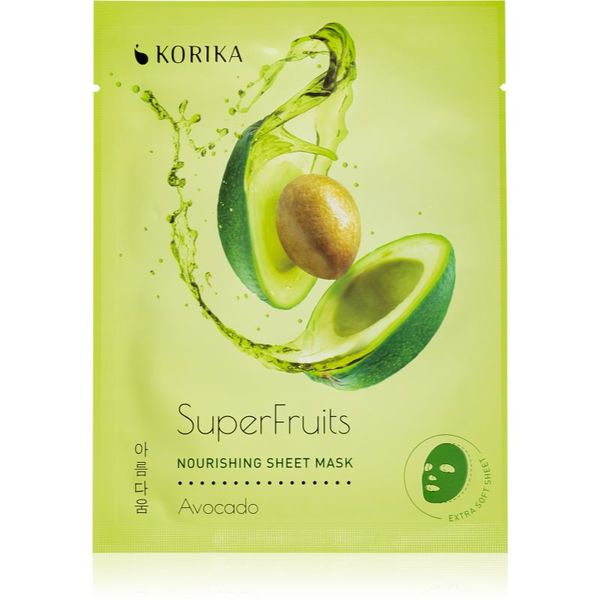 KORIKA KORIKA SuperFruits Avocado - Nourishing Sheet Mask подхранваща платнена маска Avocado 25 гр.
