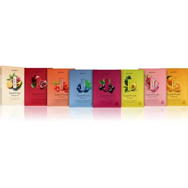 KORIKA KORIKA SuperFruits Everyday Set of 7 Face Sheet Masks комплект маски за лице 7x25 гр.
