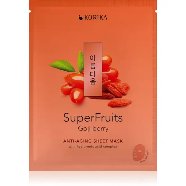 KORIKA KORIKA SuperFruits Goji Berry - Anti-aging Sheet Mask подмладяваща маска за лице 25 гр.