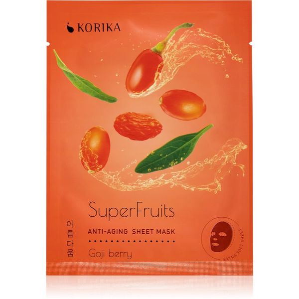 KORIKA KORIKA SuperFruits Goji Berry - Anti-aging Sheet Mask подмладяваща маска за лице Goji berry 25 гр.