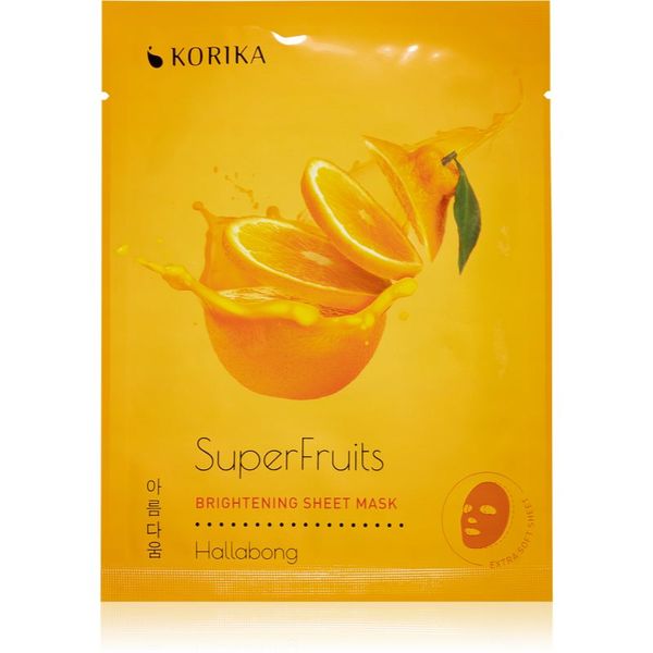 KORIKA KORIKA SuperFruits Hallabong - Brightening Sheet Mask озаряваща платнена маска Hallabong 25 гр.