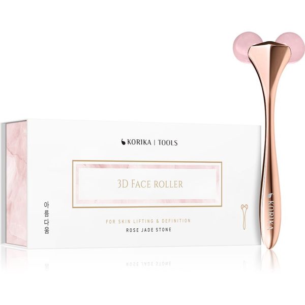 KORIKA KORIKA Tools 3D Face Roller Rose Jade Stone масажно валяче за лице Rose Jade Stone