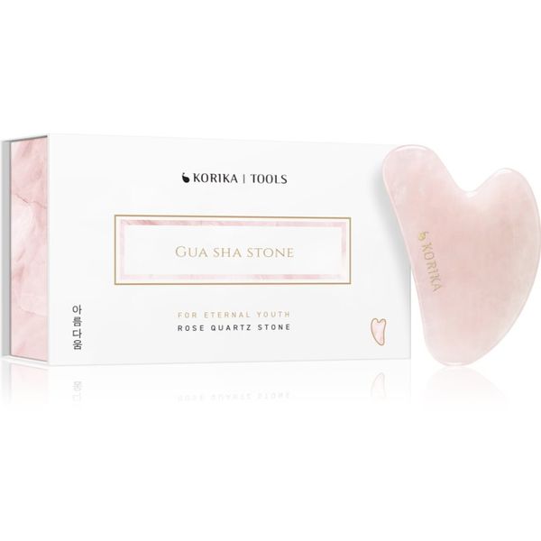 KORIKA KORIKA Tools Gua Sha Rose Quartz Stone масажно приспособление за лице Gua Sha Quartz Pink 1 бр.