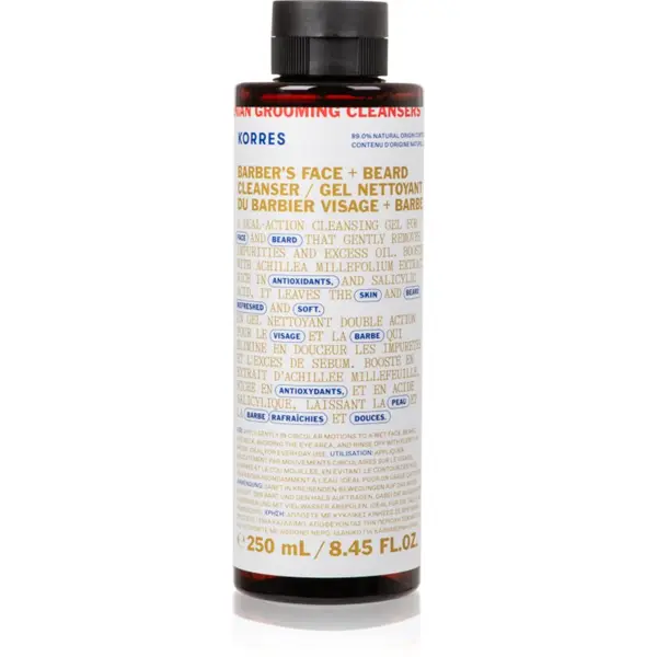 Korres Korres Athenian Grooming почистващ гел за зоната на лицето и брадата 250 мл.