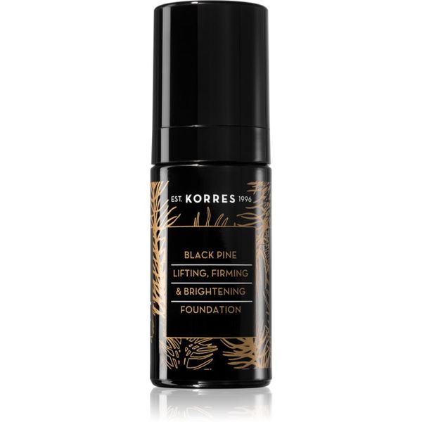 Korres Korres Black Pine озаряващ течен фон дьо тен със стягащ ефект цвят BPF1 30 мл.