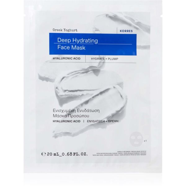 Korres Korres Greek Yoghurt хидратираща платнена маска с пробиотик 20 мл.