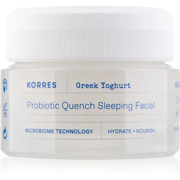 Korres Korres Greek Yoghurt Probiotic Quench Sleeping Facial подхранващ нощен крем с пробиотик 40 мл.
