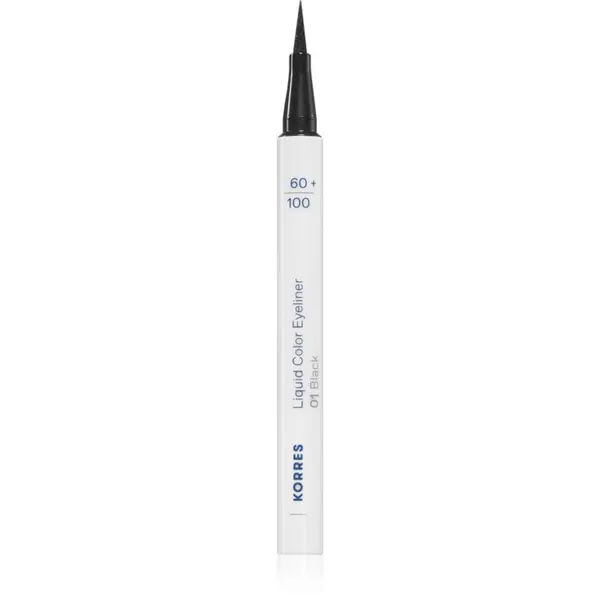 Korres Korres Liquid Color Eyeliner водоустойчива очна линия маркер цвят 01 Black 1 мл.