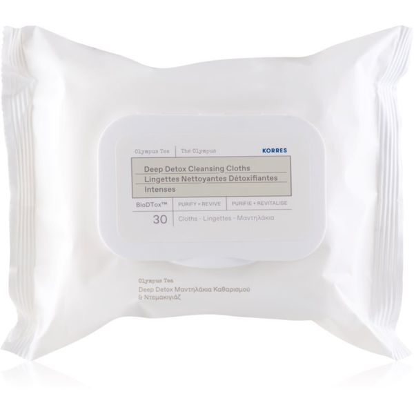 Korres Korres Olympus Tea кърпички за почистване и премахване на грим 30 бр.