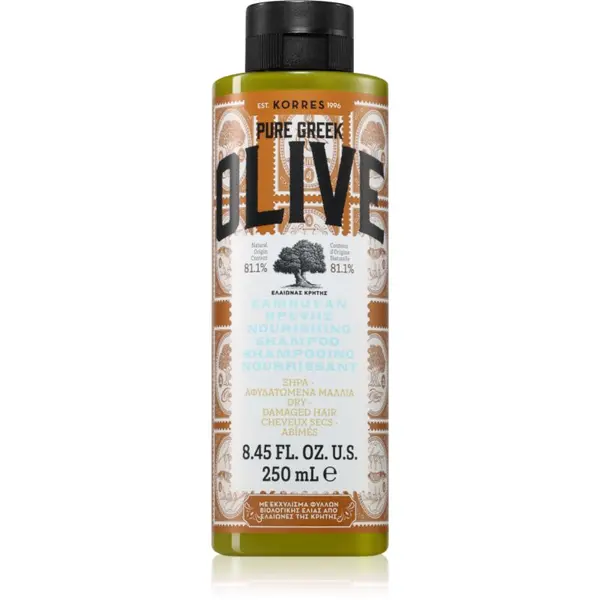 Korres Korres Pure Greek Olive шампоан за суха и увредена коса 250 мл.