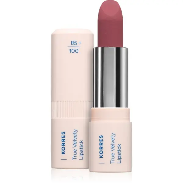 Korres Korres True Velvety Lipstick Кремообразно червило със сатенено покритие цвят Plum Rose 3 гр.