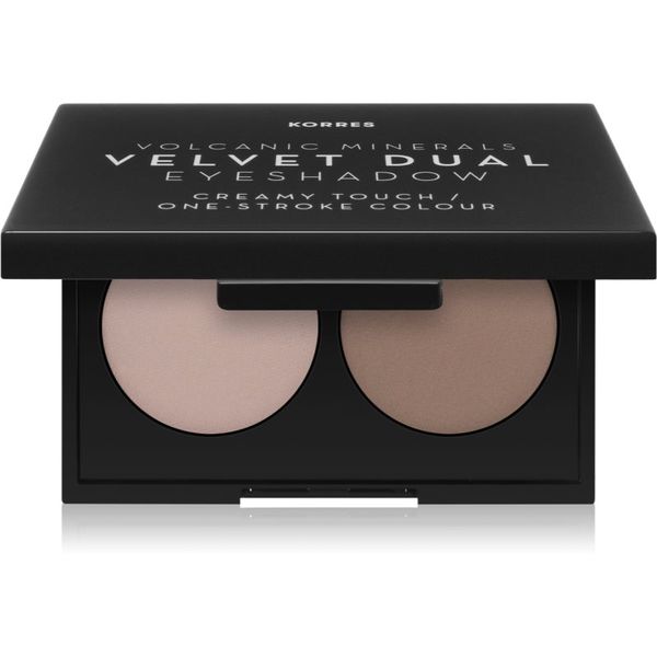 Korres Korres Volcanic Minerals дуо сенки за очи цвят 38 Grey Taupe 3 гр.
