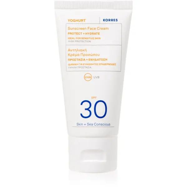 Korres Korres Yoghurt Sunscreen слънцезащитен крем за лице с висока UV защита SPF 30 50 мл.