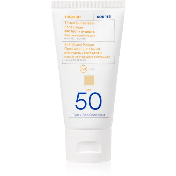 Korres Korres Yoghurt Tinted Sunscreen хидратиращ тониращ крем SPF 50 50 мл.