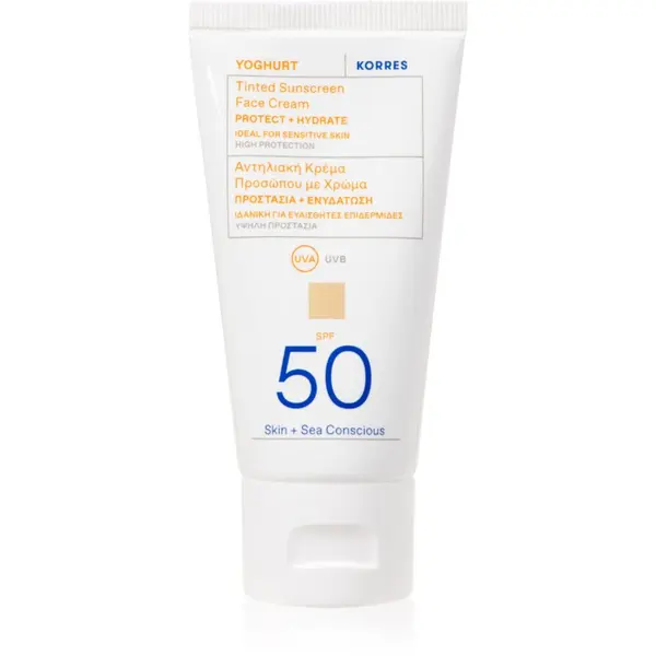 Korres Korres Yoghurt Tinted Sunscreen тониращи слънцезащитни продукти SPF 50 50 мл.