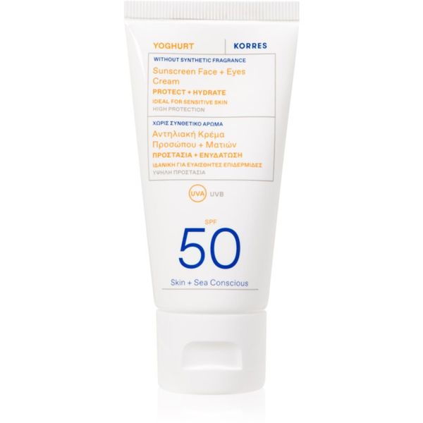 Korres Korres Yoghurt защитен крем за зоната на лицето и очите SPF 50 50 мл.
