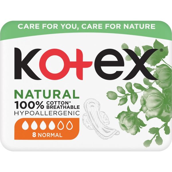 Kotex Kotex Natural Normal санитарни кърпи 8 бр.