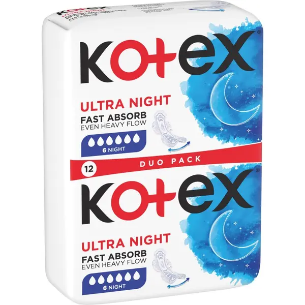 Kotex Kotex Ultra Comfort Night санитарни кърпи 12 бр.