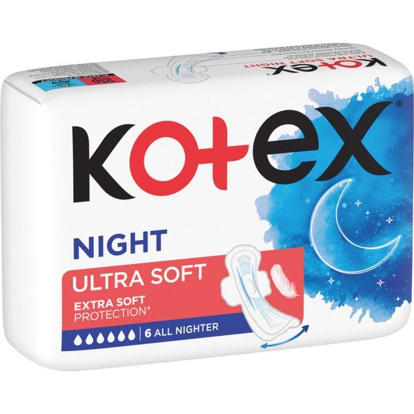 Kotex Kotex Ultra Soft Night санитарни кърпи 6 бр.