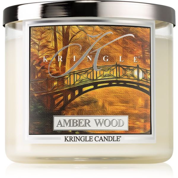 Kringle Candle Kringle Candle Amber Wood ароматна свещ 396,9 гр.