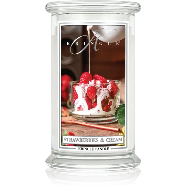 Kringle Candle Kringle Candle Classic Strawberries & Cream ароматна свещ 623 гр.