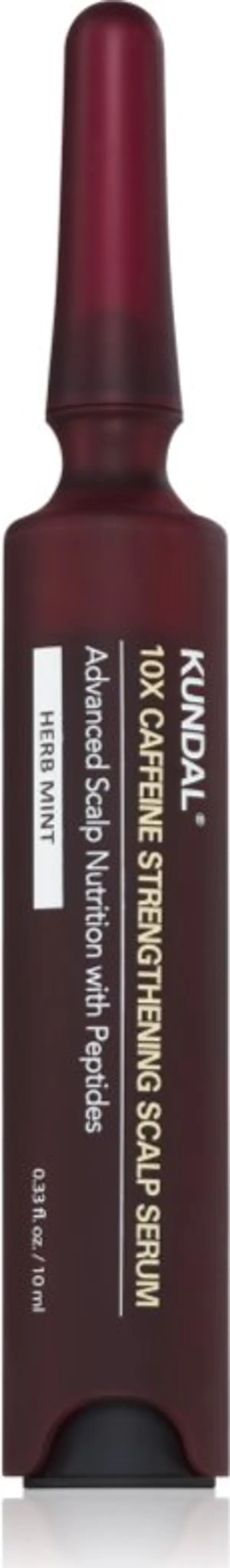KUNDAL KUNDAL Caffeine 10X Herb Mint укрепващ серум за скалпа 10 мл.