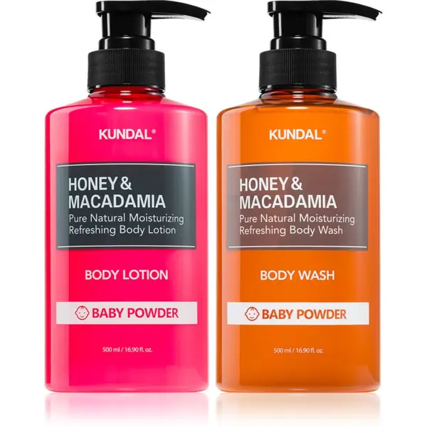 KUNDAL KUNDAL Honey & Macadamia Baby Powder комплект за тяло