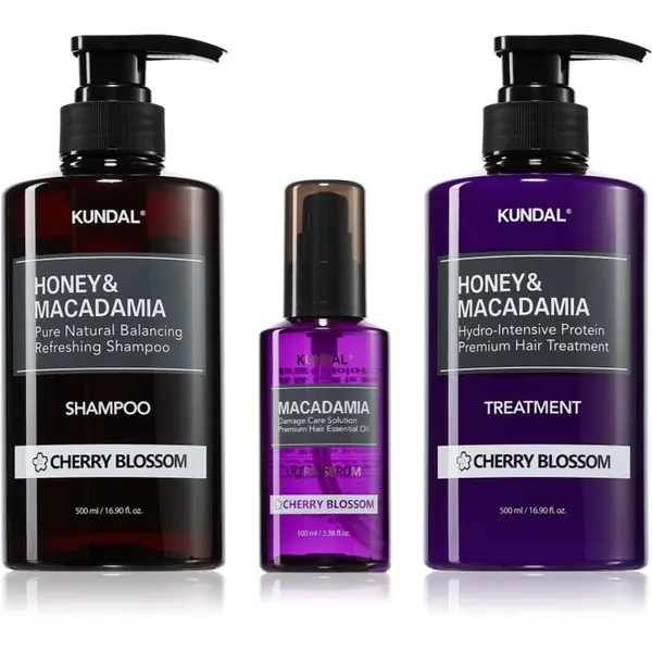 KUNDAL KUNDAL Honey & Macadamia Cherry Blossom комплект за суха и увредена коса
