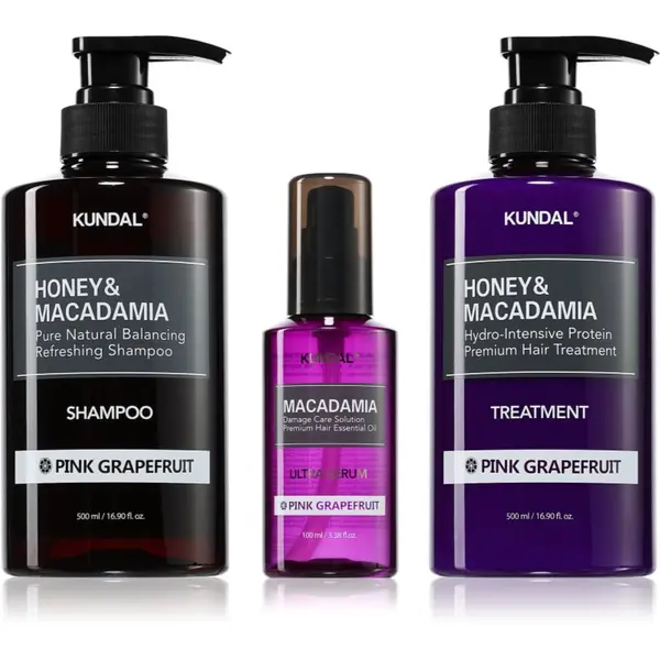 KUNDAL KUNDAL Honey & Macadamia Pink Grapefruit комплект за суха и увредена коса