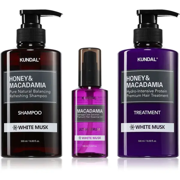 KUNDAL KUNDAL Honey & Macadamia White Musk комплект за суха и увредена коса