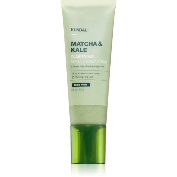KUNDAL KUNDAL Matcha & Kale Herb Mint почистващ пилинг за коса и скалп 200 гр.
