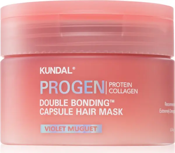 KUNDAL KUNDAL Progen Double Bonding Capsule Hair Mask възстановяваща маска за увредена коса с аромат Violet Muguet 180 гр.