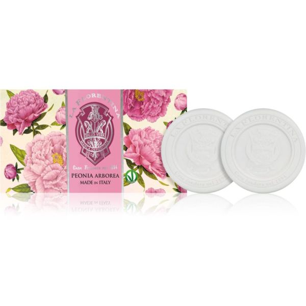La Florentina La Florentina Arboreal Peony Sculpted Soap Set естествен твърд сапун божур 2x115 гр.