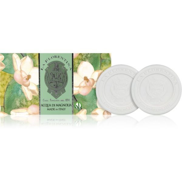 La Florentina La Florentina Fresh Magnolia Sculpted Soap естествен твърд сапун магнолия 2x115 гр.