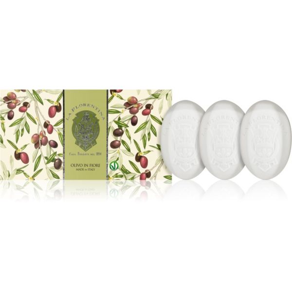 La Florentina La Florentina Olive Flowers Hand Soap комплект твърди сапуни с маслинено олио 3x150 гр.