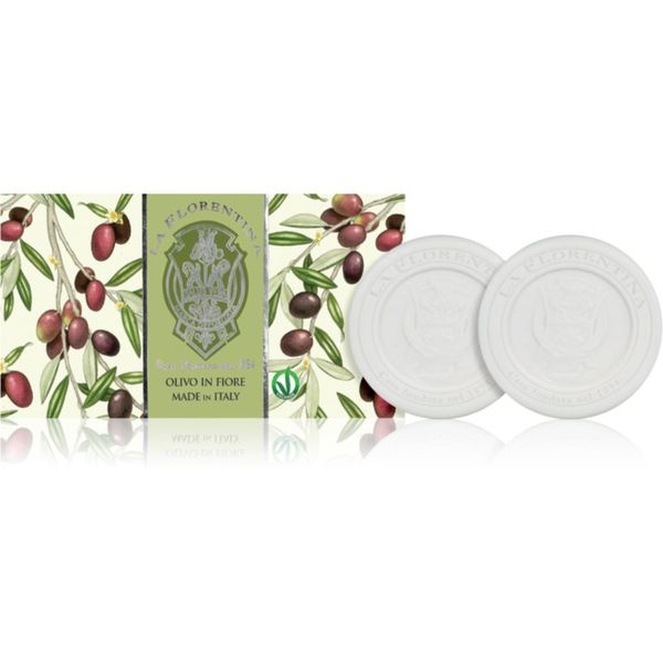 La Florentina La Florentina Olive Flowers Sculpted Soap естествен твърд сапун Olive Leaf Extract 2x115 гр.