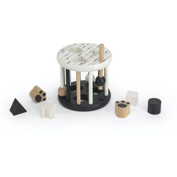 Label Label Label Label Shape Sorting Wheel играчка сортер Black and White 1 бр.